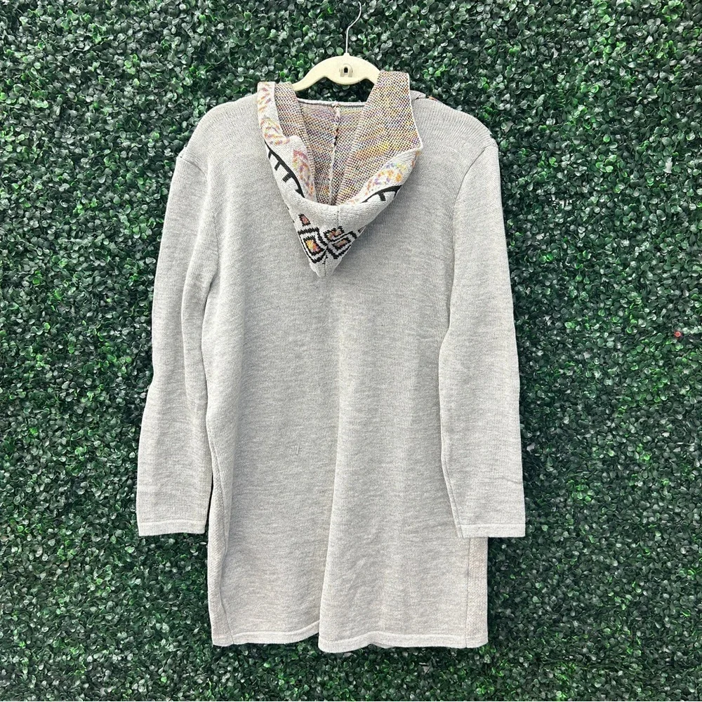 SHEIN EMERY ROSE Graphic Detail Cardigan W/ Hoodie - Size L!